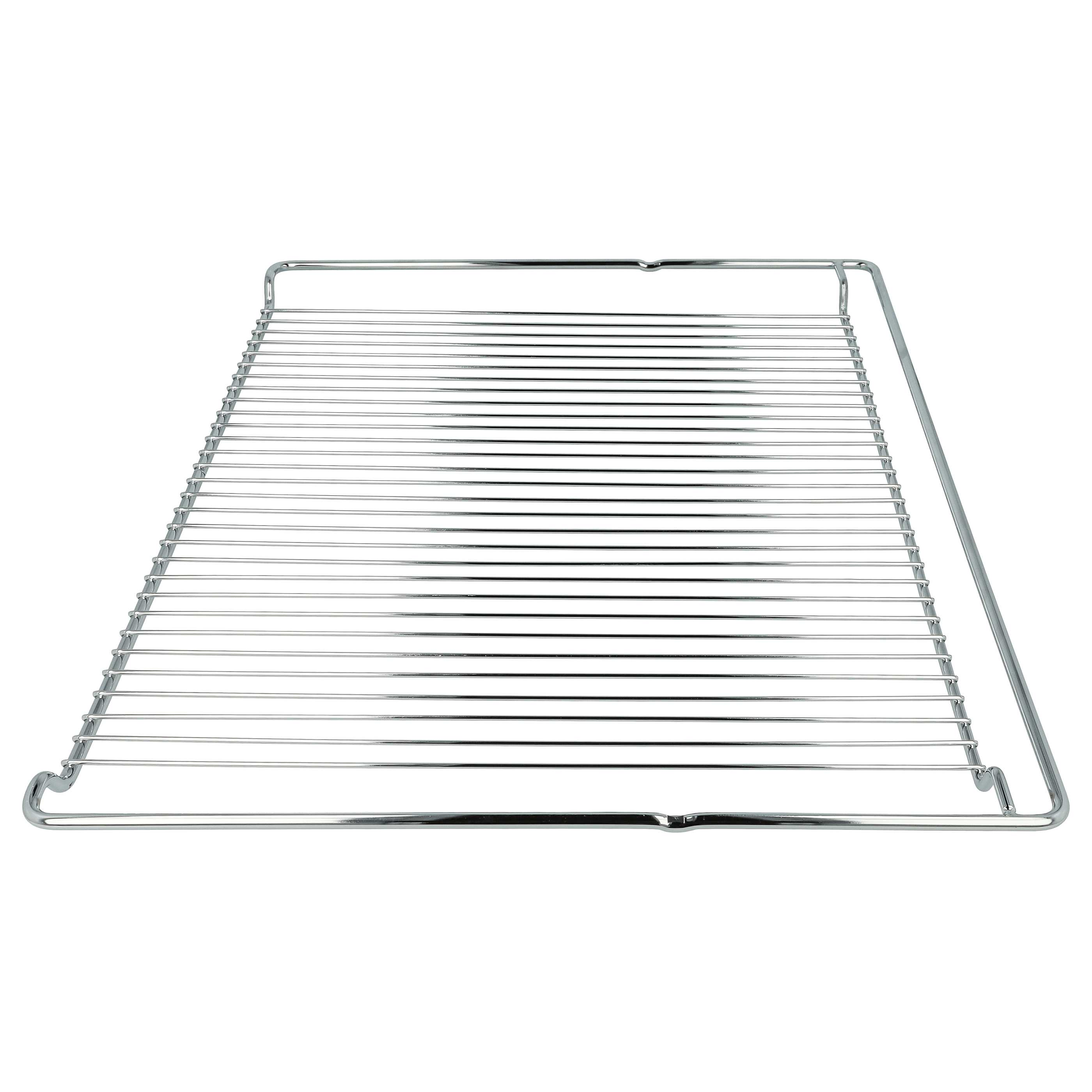 Ein metallenes Ofenblech mit parallelen Stäben auf weißem Hintergrund.
