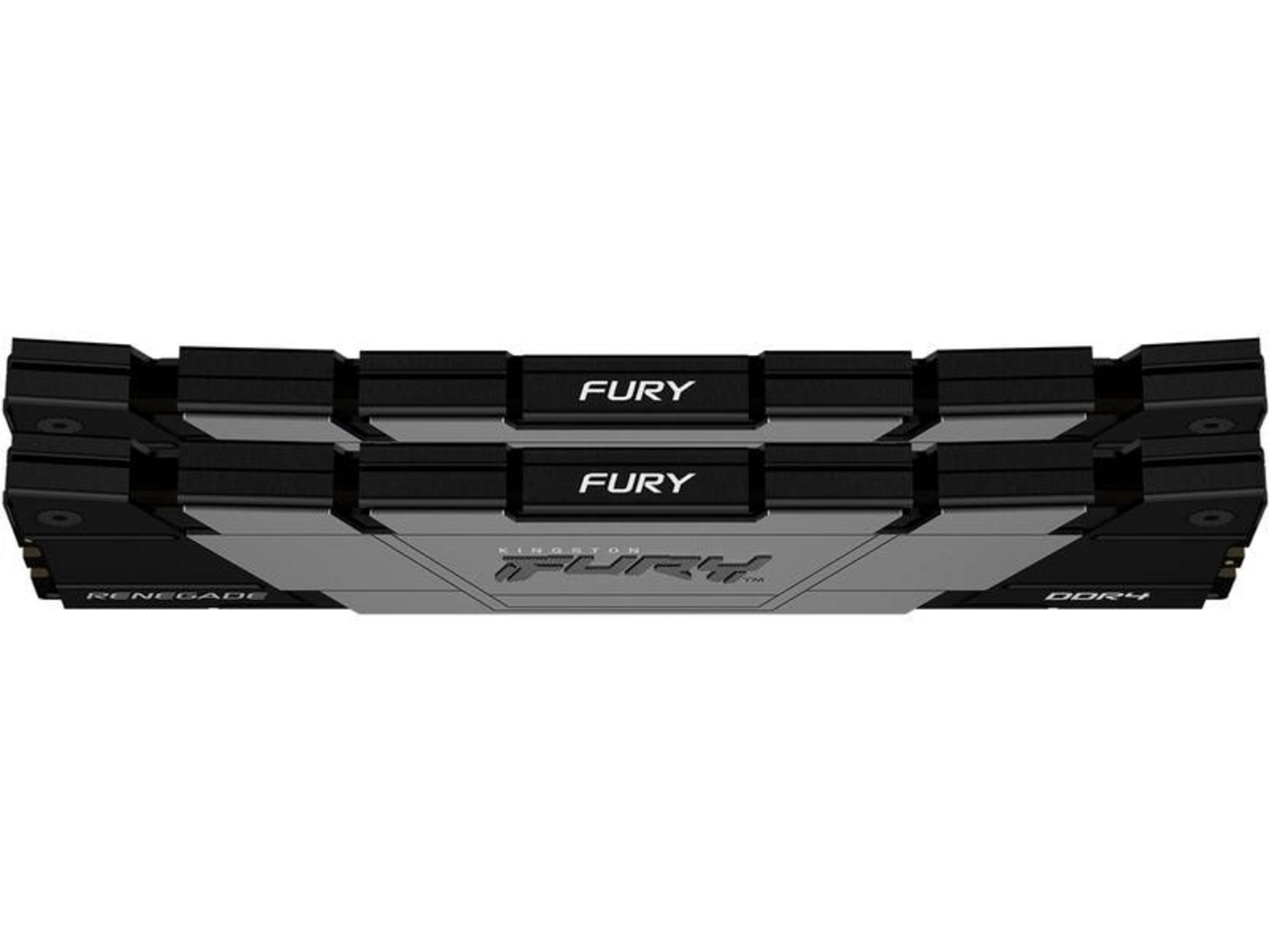 Deux modules RAM noirs et gris étiquetés "FURY" et "RENEGADE".
