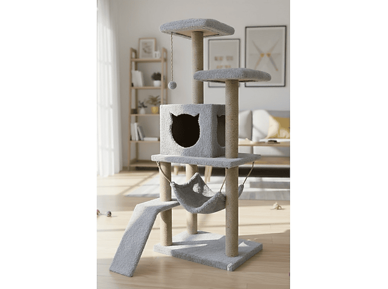 MISSIDEA S9 Kedi Platformlu 124 cm Gri