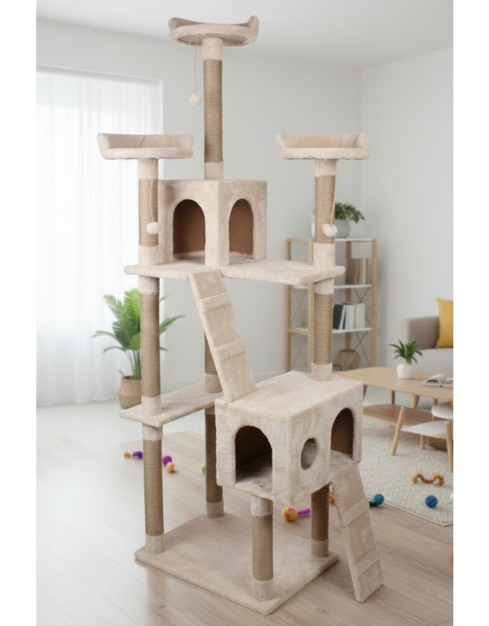 MISSIDEA Cat City Yeni Rezidans Kedi Bej
