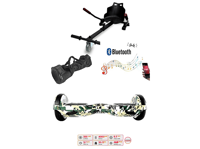 CITYMATE Elektrikli Kaykay Akıllı Denge 6.5" Hoverkart Çanta Extrem Paket D07 Hoverboard