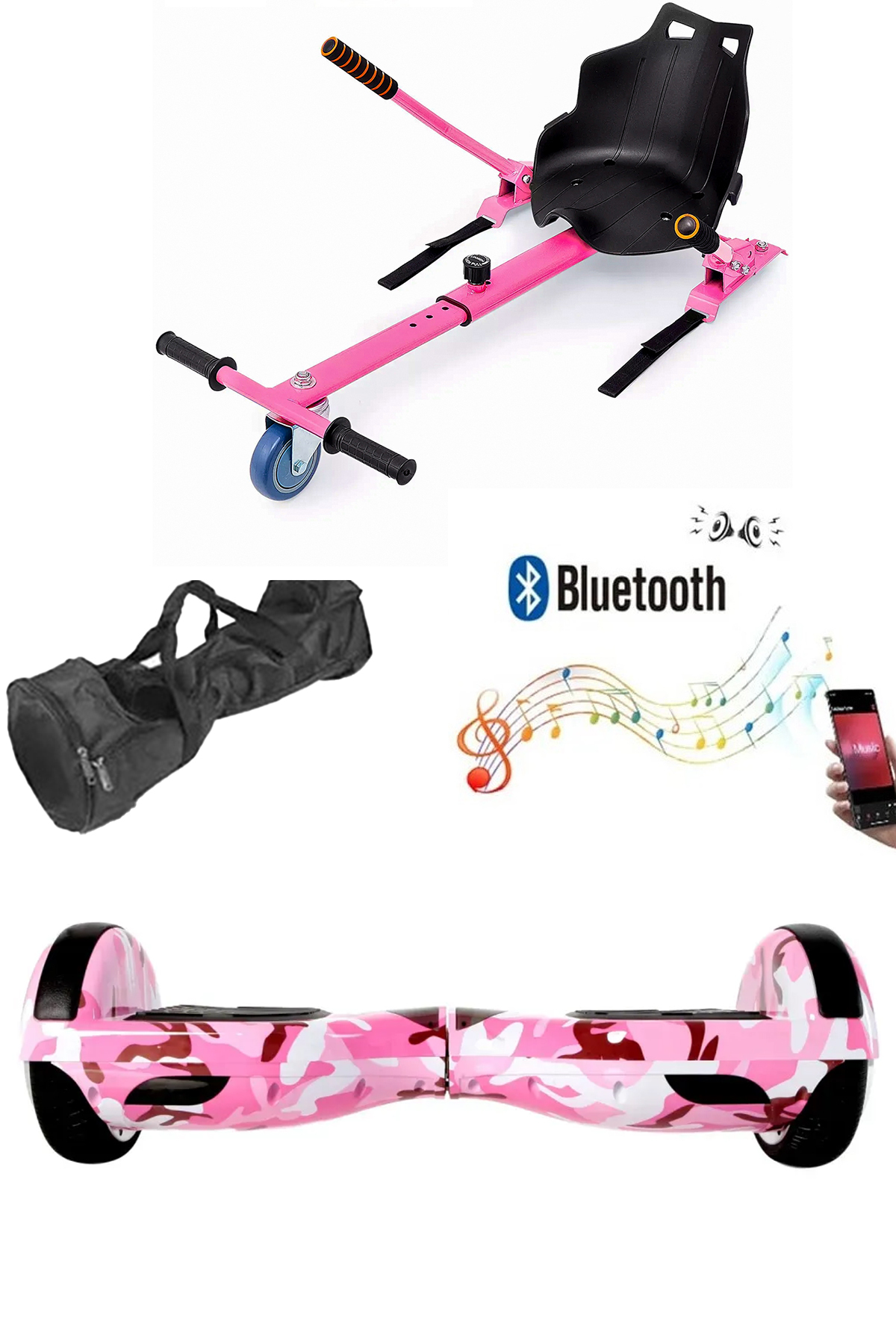 CITYMATE Elektrikli Kaykay Akıllı Denge 6.5" Hoverkart Çanta Extrem Paket D05 Hoverboard