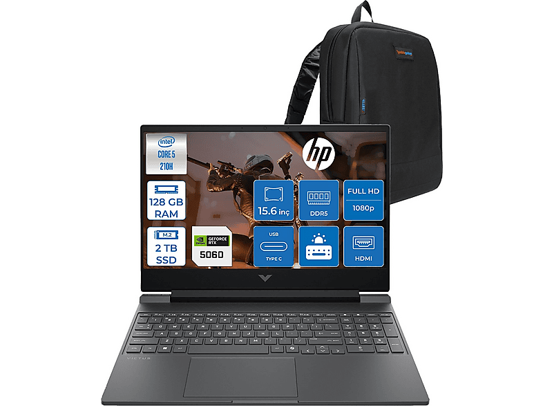 HP Victus 5 AI 8GB RTX5060 FHD 1920x1080 C21SGEAF39 Intel Core 5