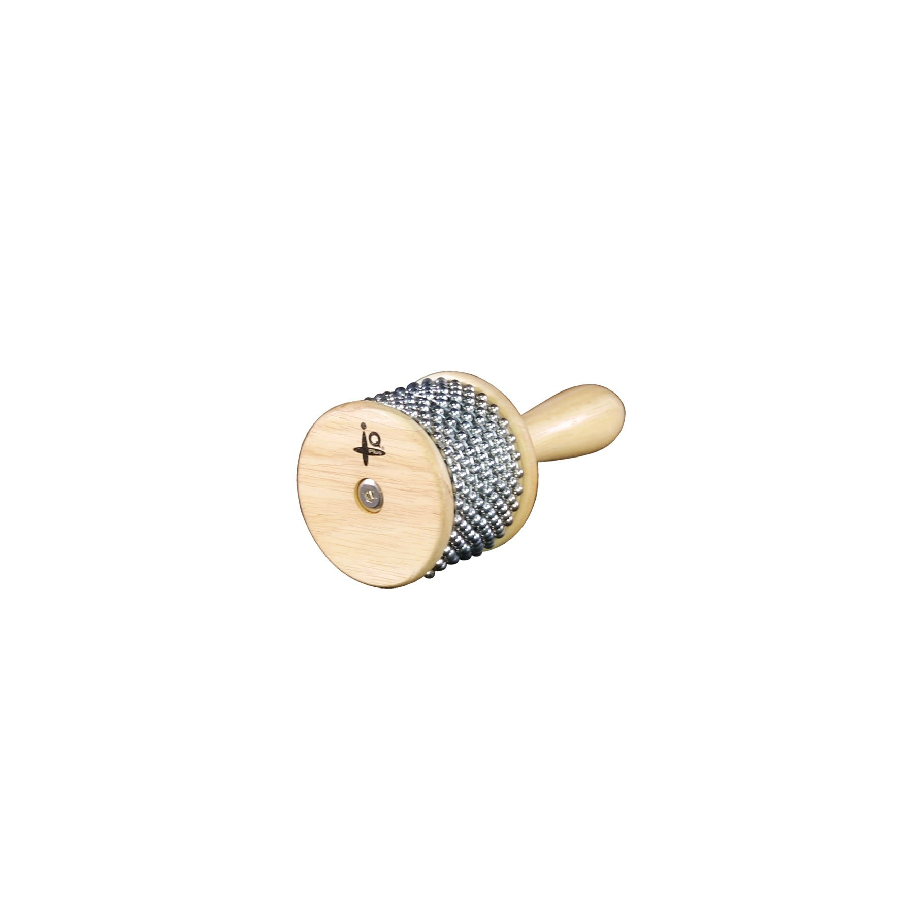 Metal boncuklu ahşap cabasa shaker enstrümanı.