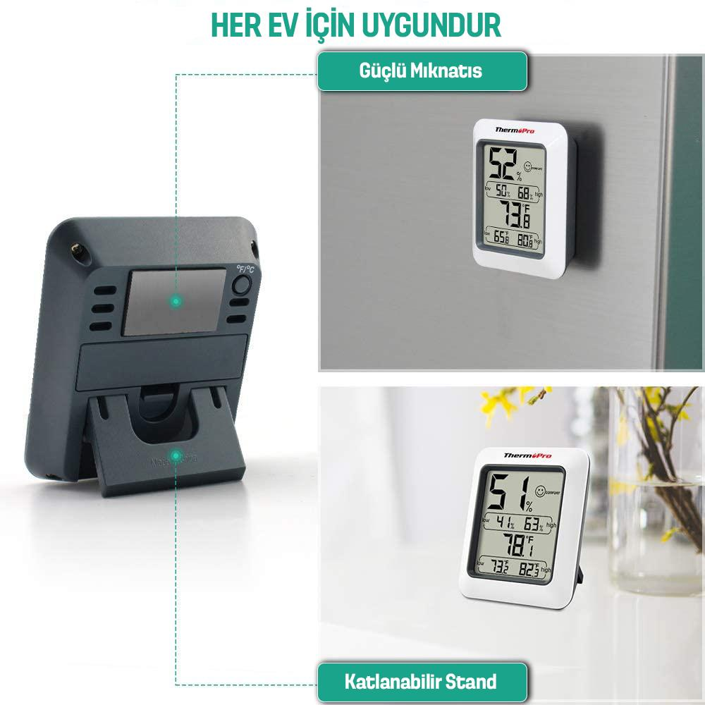 THERMOPRO TP50 Termometre İç Mekan Dijital Sıcaklık ve Nem Ölçer