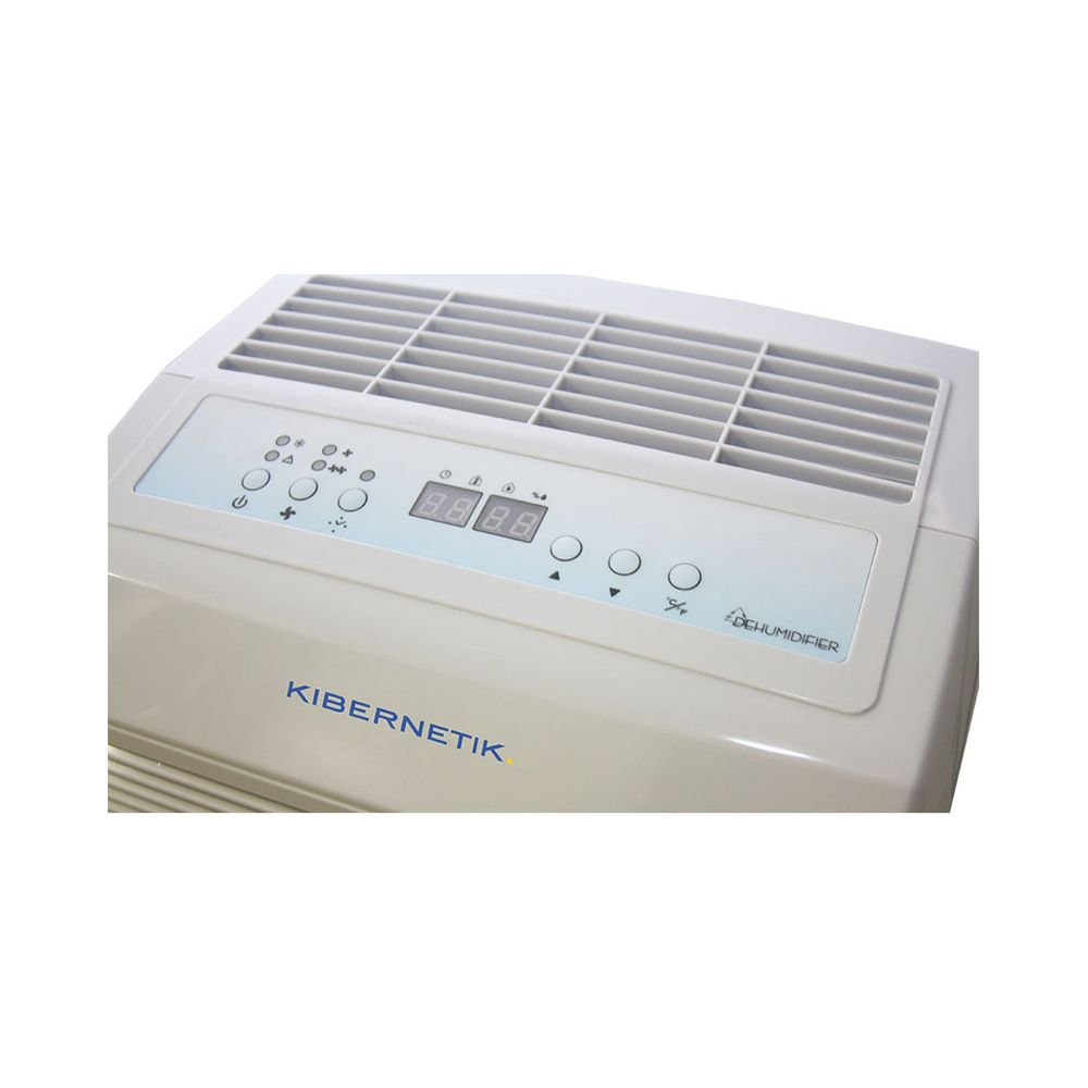 Deumidificatore bianco KIBERNETIK con display digitale e pulsanti di controllo.