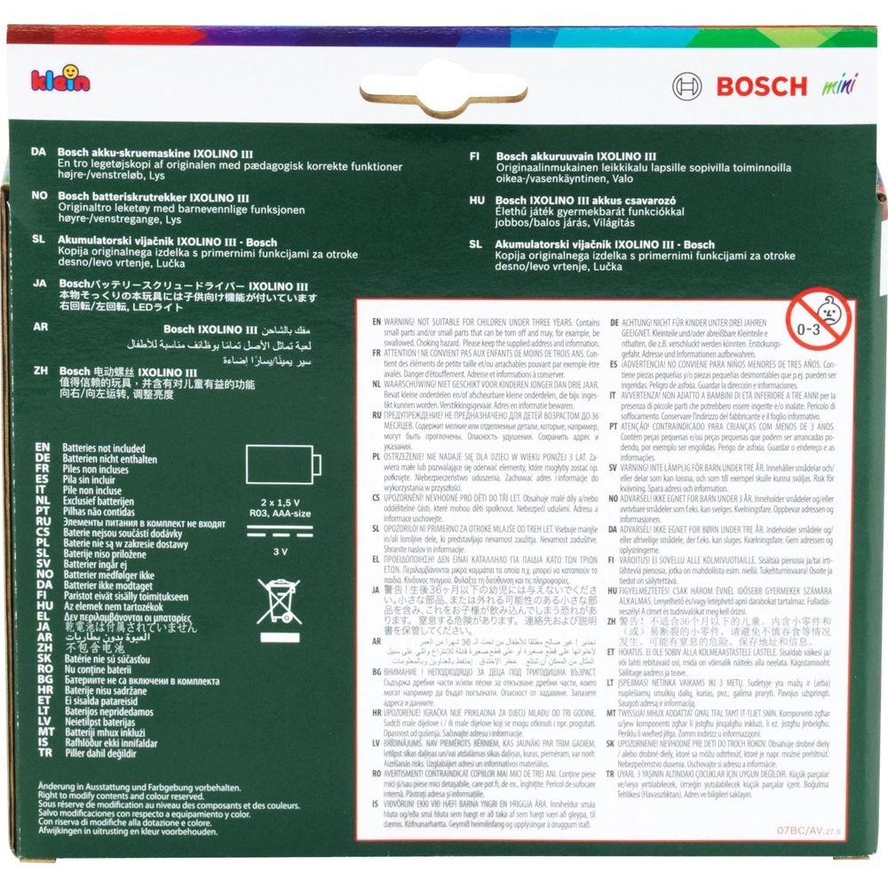 Bosch IXOLINO III Spielzeug-Schrauber mit Batterien und Anleitung.
