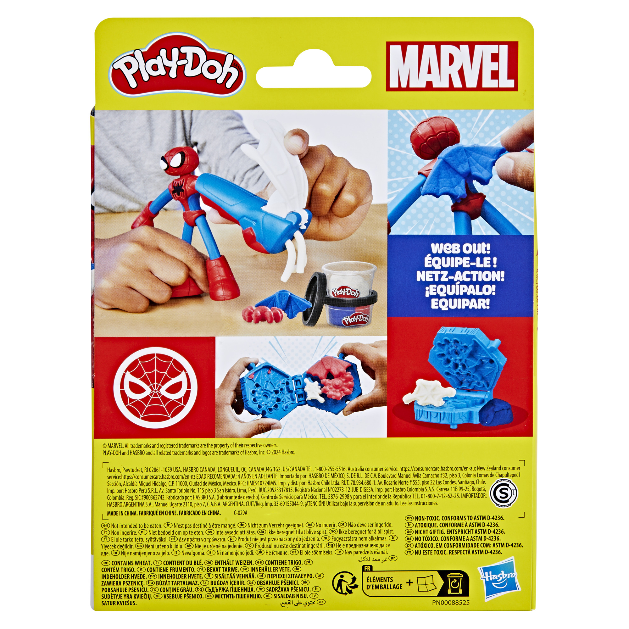 Zestaw Play-Doh Spider-Man z narzędziami i ciastoliną. Dla dzieci od 4 lat.
