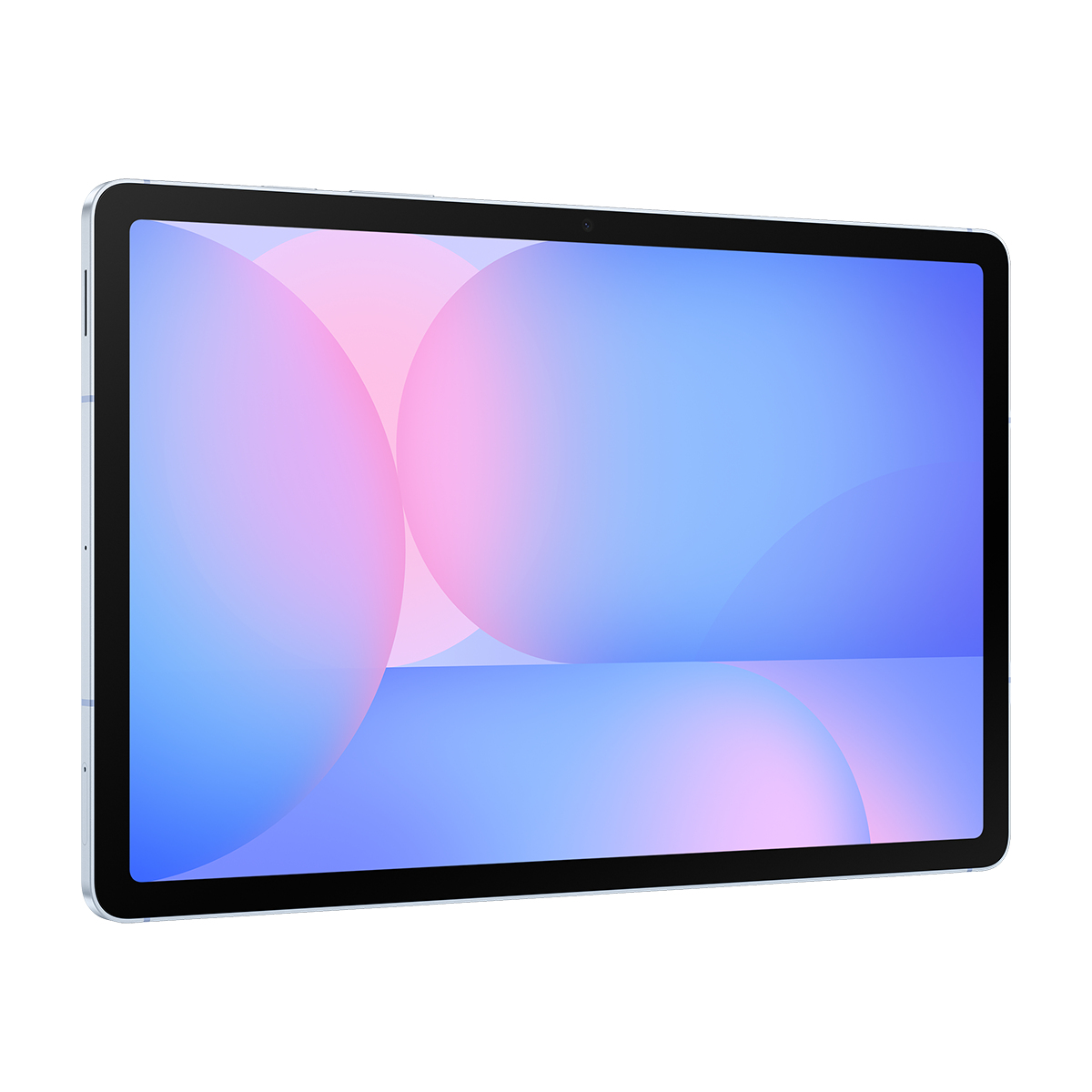 Yumuşak gradyan renkler gösteren parlak, modern ekrana sahip şık tablet.