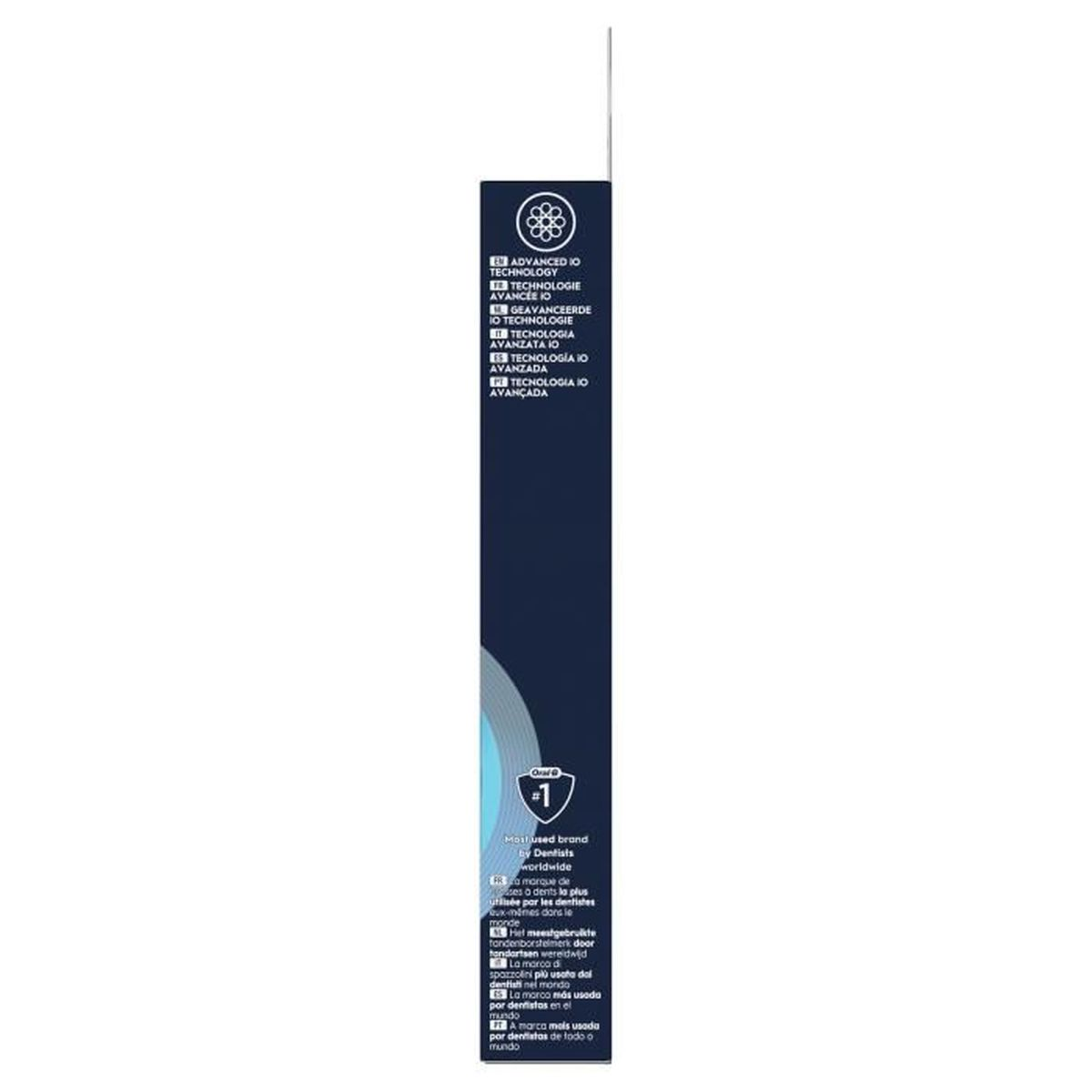 Packung mit Text zu "Advanced IO Technology" und "Most used brand by Dentists".