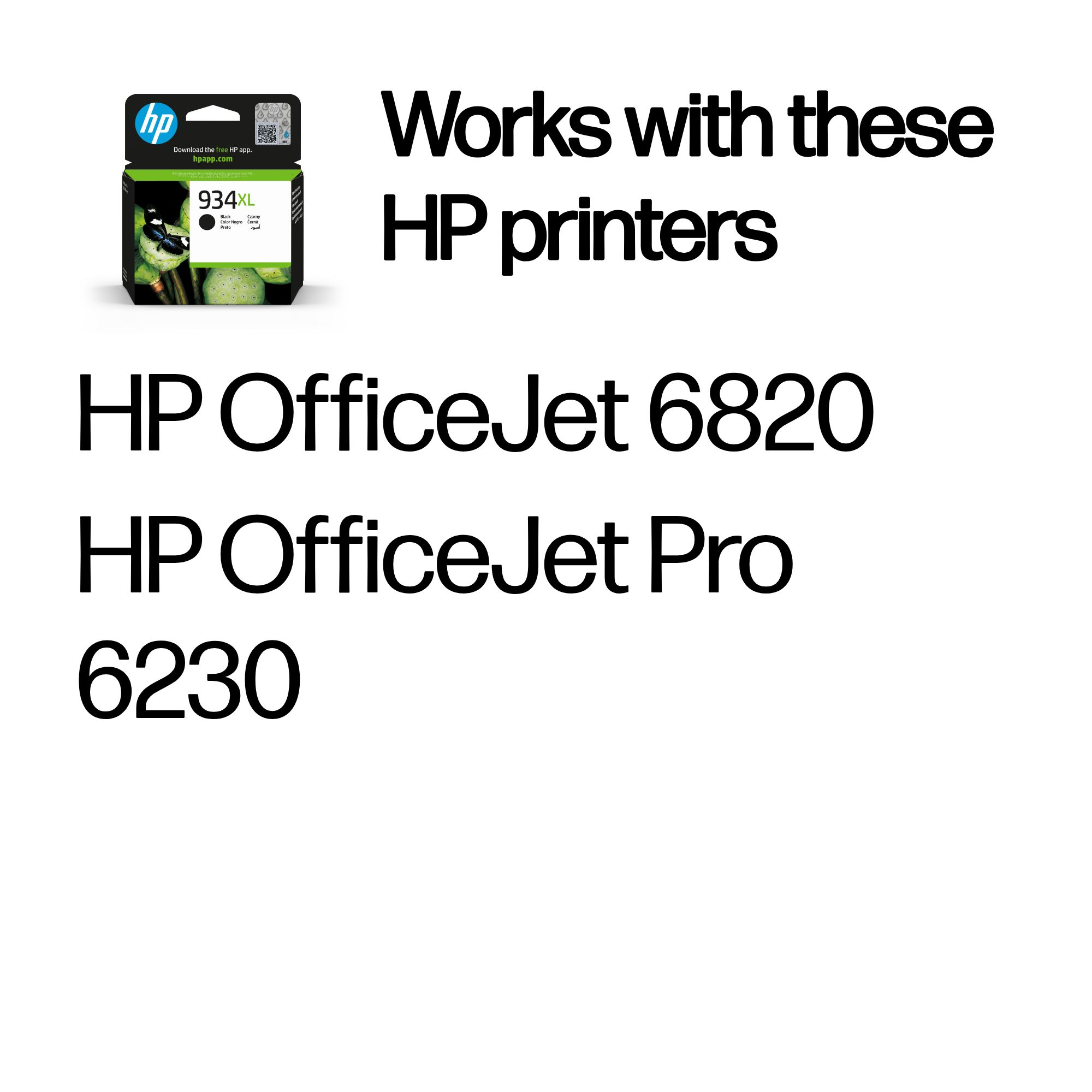 Cartuccia d'inchiostro HP 934XL compatibile con HP OfficeJet 6820 e 6230.