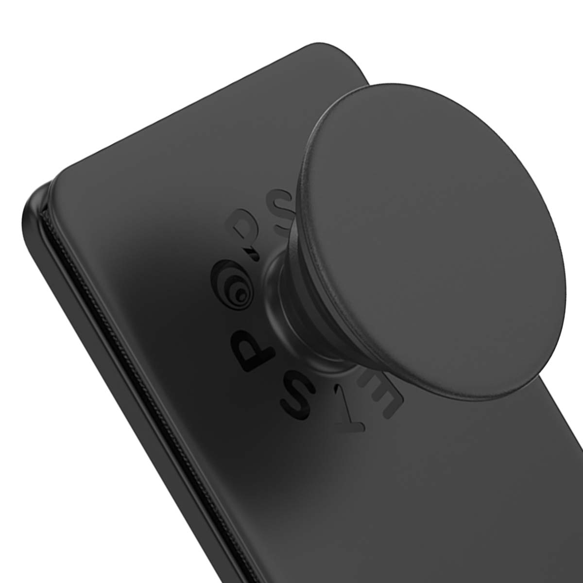 Supporto nero PopSocket per telefono su smartphone nero.