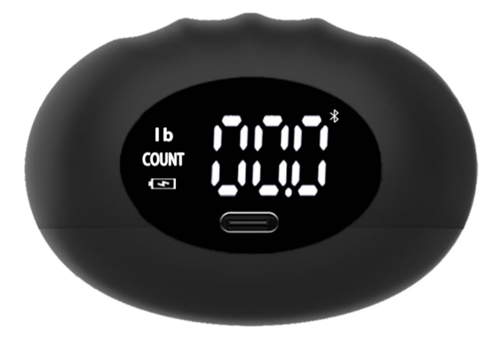 Ein schwarzes Gerät mit einem digitalen Display zeigt "0.00" an.
