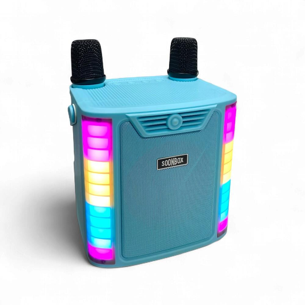 ROSE Sp-614 Taşınabilir Şarjlı Bluetooth Karaoke Mikrofon ve Hoparlör Seti Mavi
