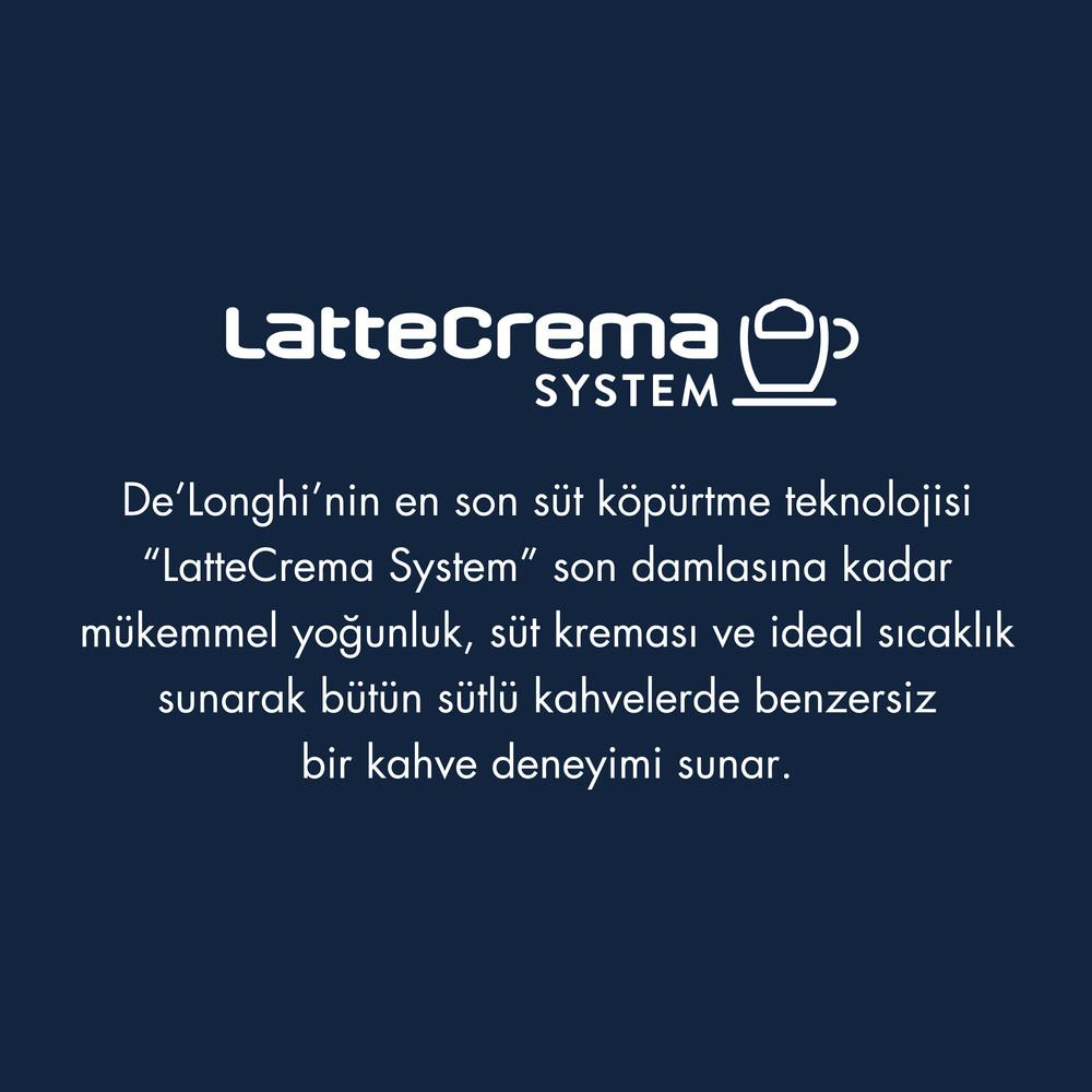 LatteCrema Sistemi: Mükemmel kahve için De'Longhi süt teknolojisi.