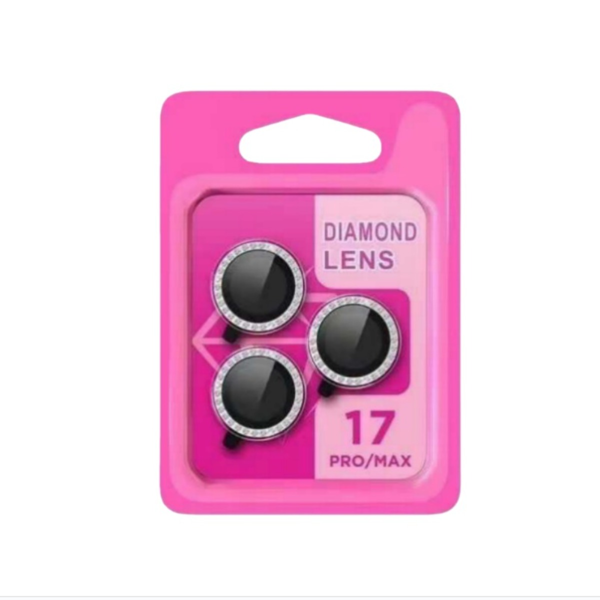 Tre protezioni per lenti della fotocamera con diamanti per iPhone 17 Pro/Max.
