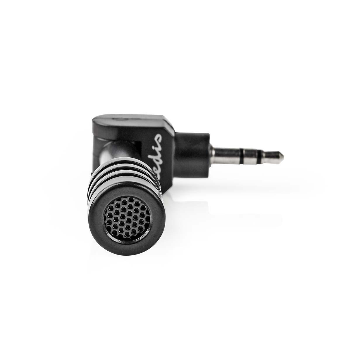 Microfono nero con jack da 3,5 mm e griglia a coste. Testo 'edis' visibile.