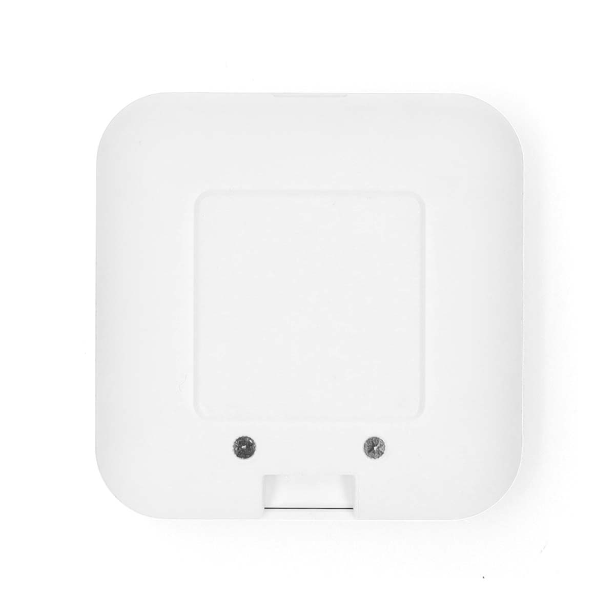 White square casing top with two screws and a slot.