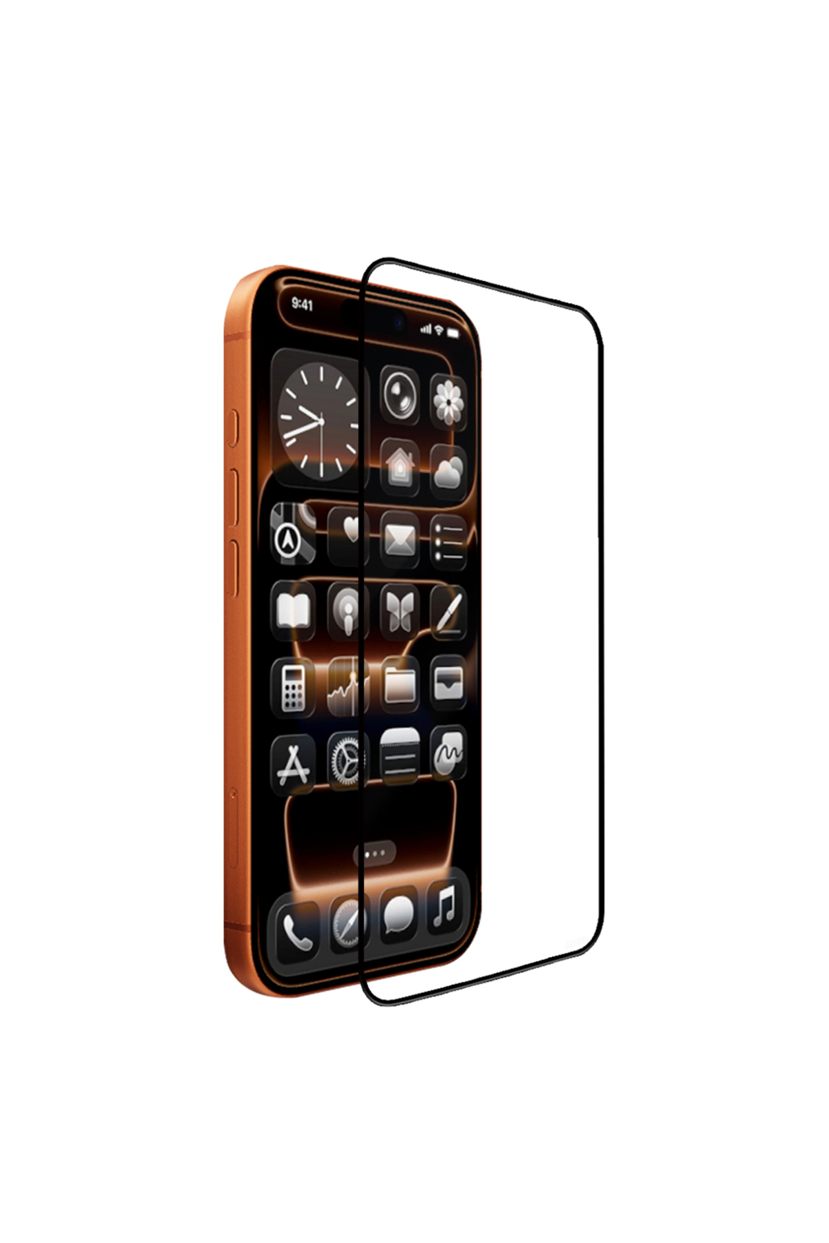 MOHSEVEN Apple iPhone 16 Pro Max Uyumlu Pure Safir Coating HD 3D Glue Temperli Cam  Şeffaf Ekran Koruyucu