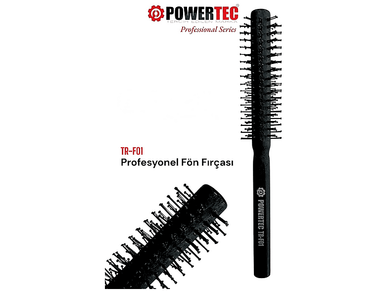 POWERTEC TR-F01 Profesyonel 0 W Fön Fırçası Siyah