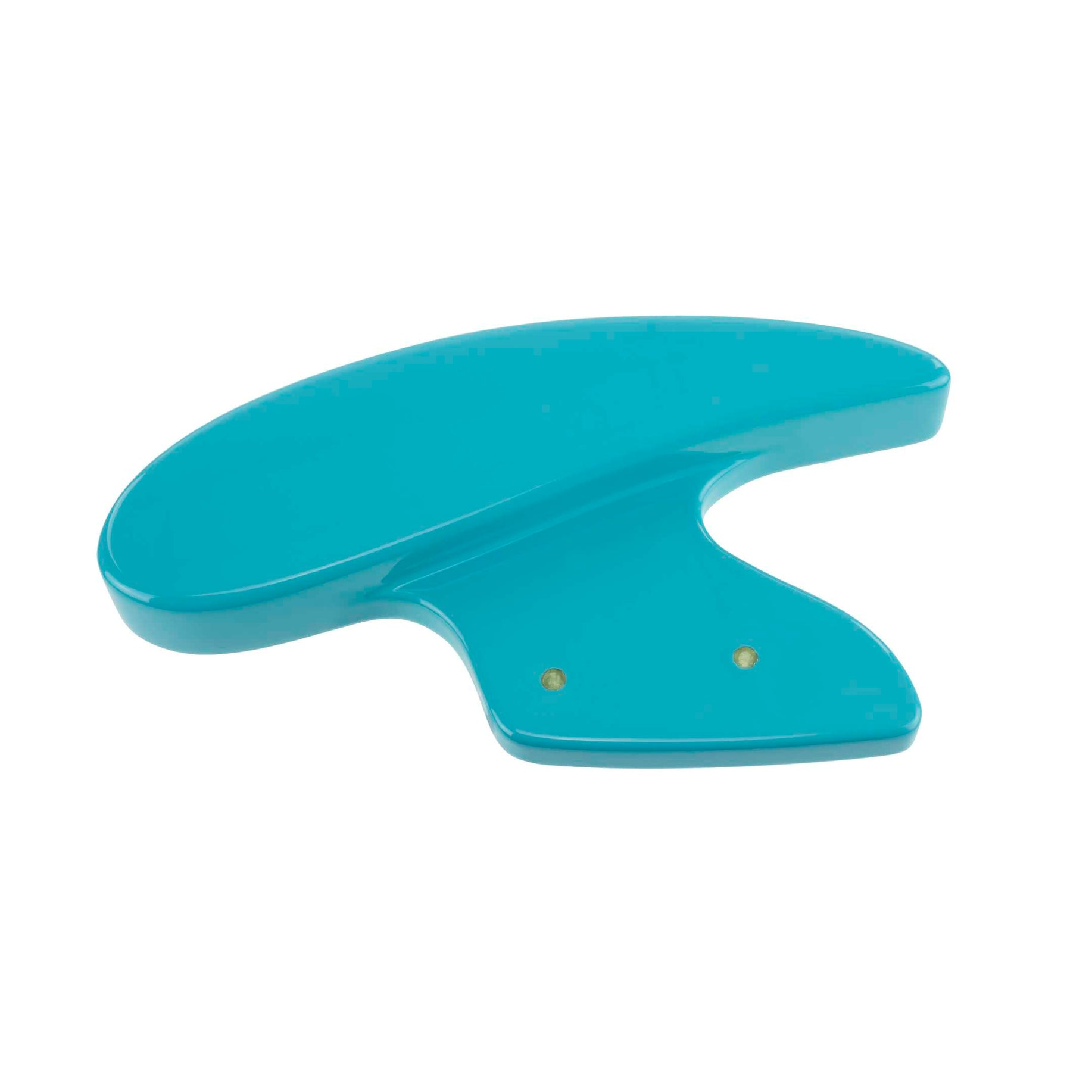 İki küçük altın noktası olan turkuaz gua sha taşı.