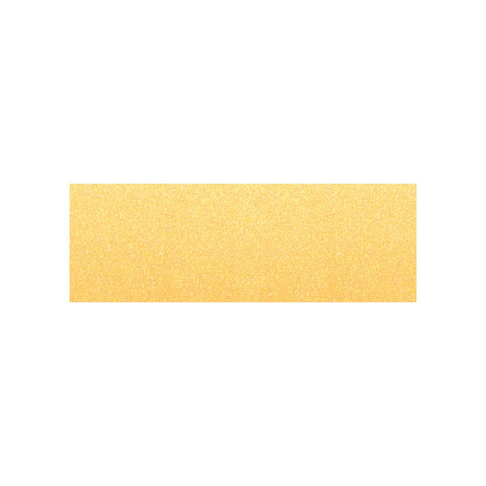 Ein schimmerndes, goldgelbes Rechteck mit feiner Textur.