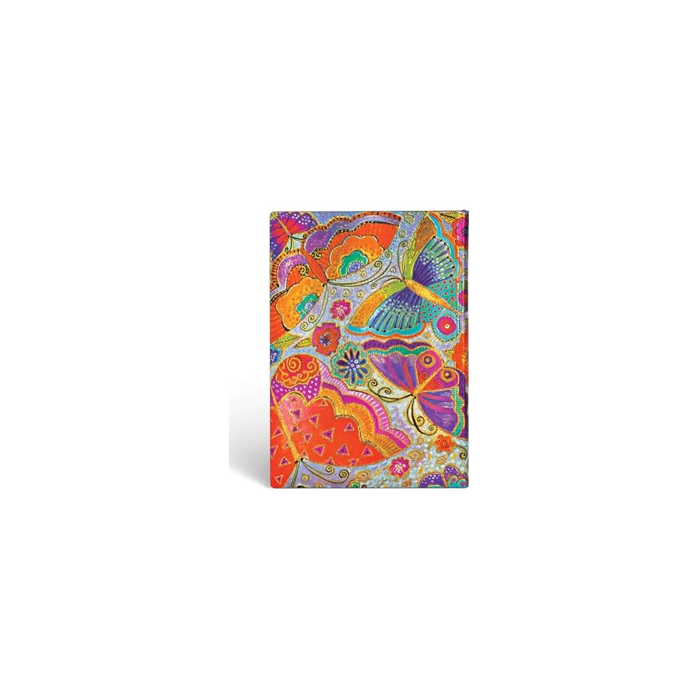 Farfalle e fiori colorati adornano la copertina di un taccuino.