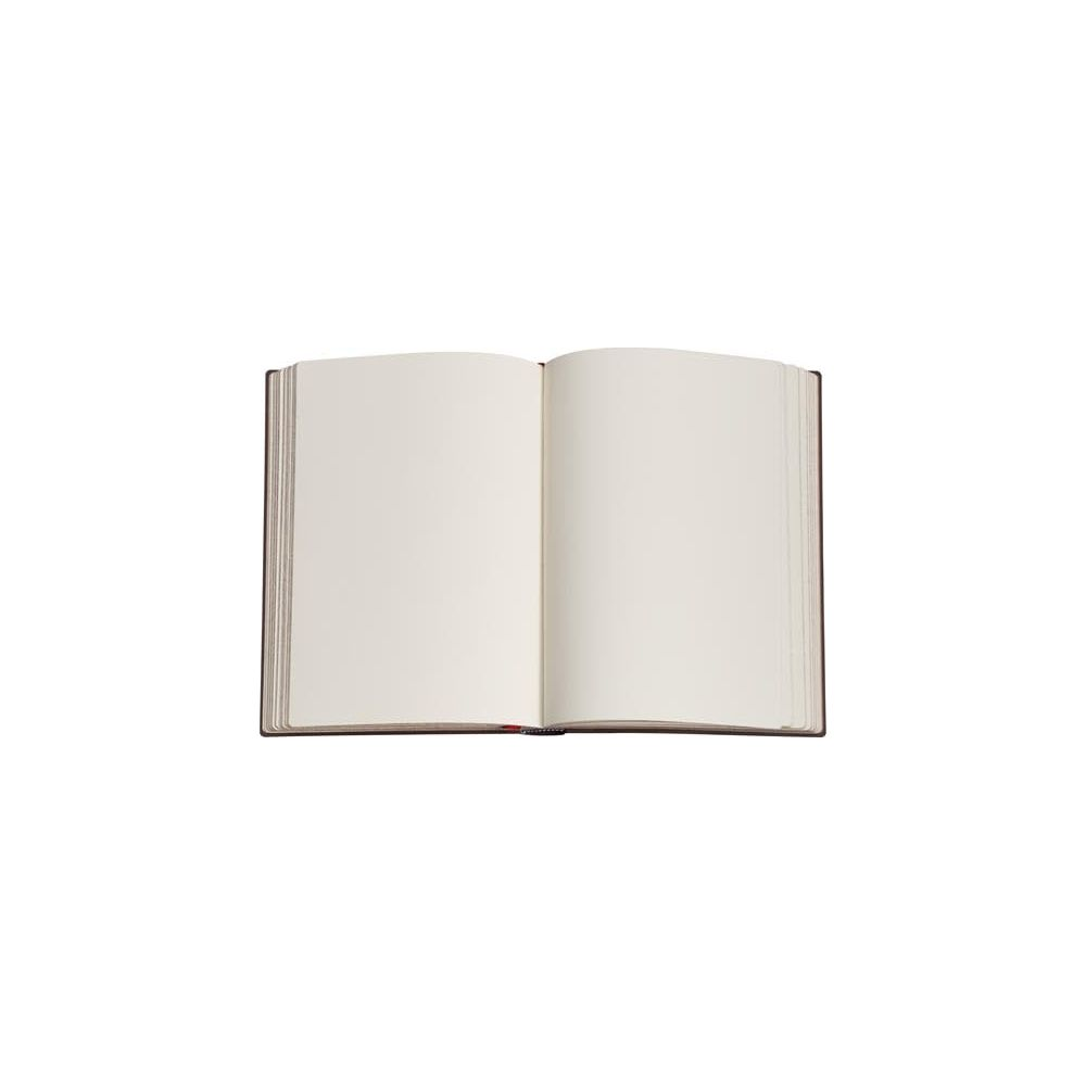 Ein offenes Buch mit leeren, cremefarbenen Seiten.