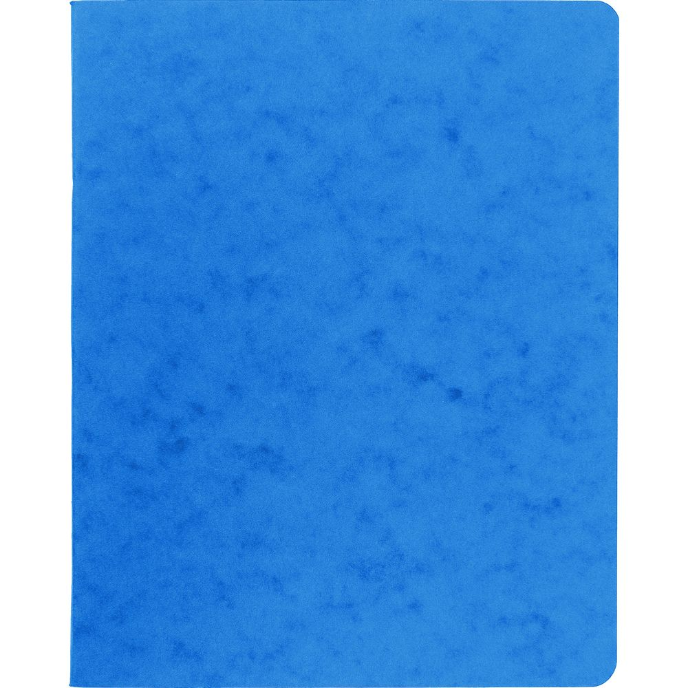 Eine blaue Mappe mit Marmormuster.