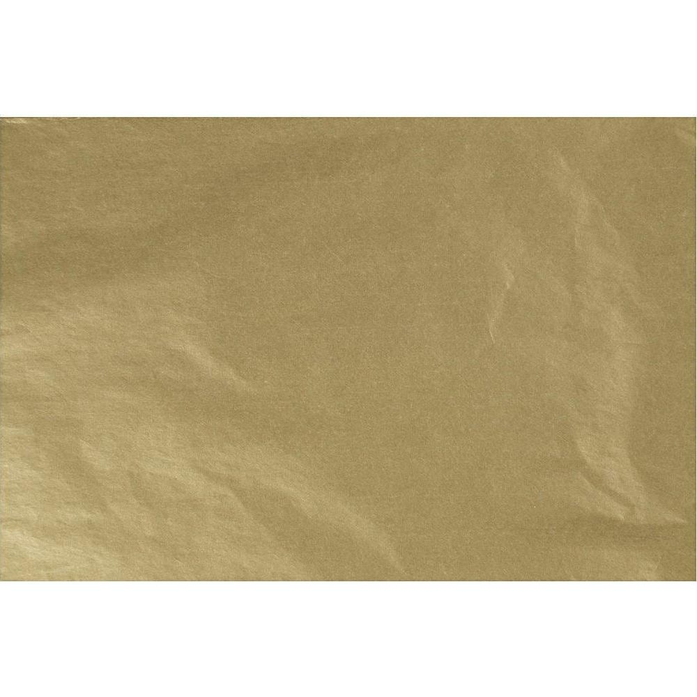 Texture de papier doré gaufré avec plis et brillance.