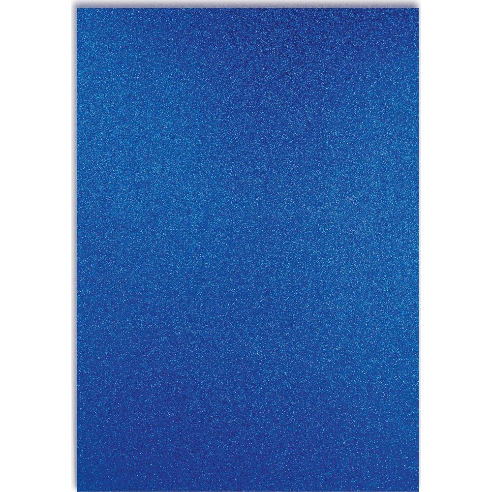 Carta blu scintillante con glitter fini che riflettono la luce.