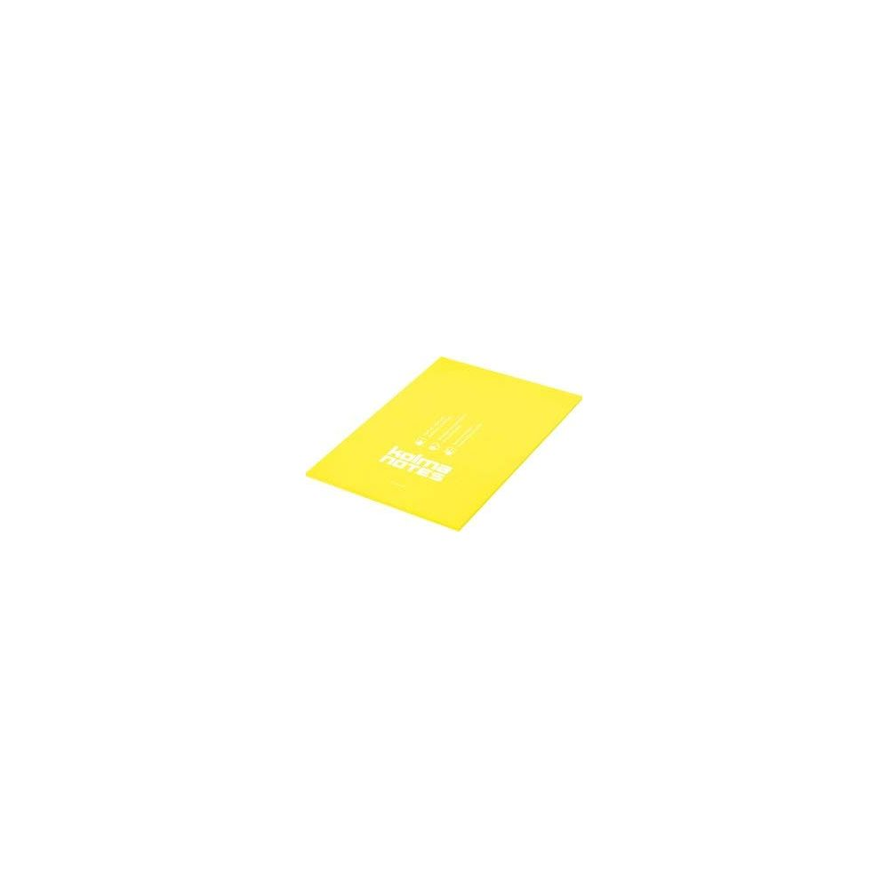 Un carnet jaune avec trois lignes blanches et l'inscription "Holma Notes".