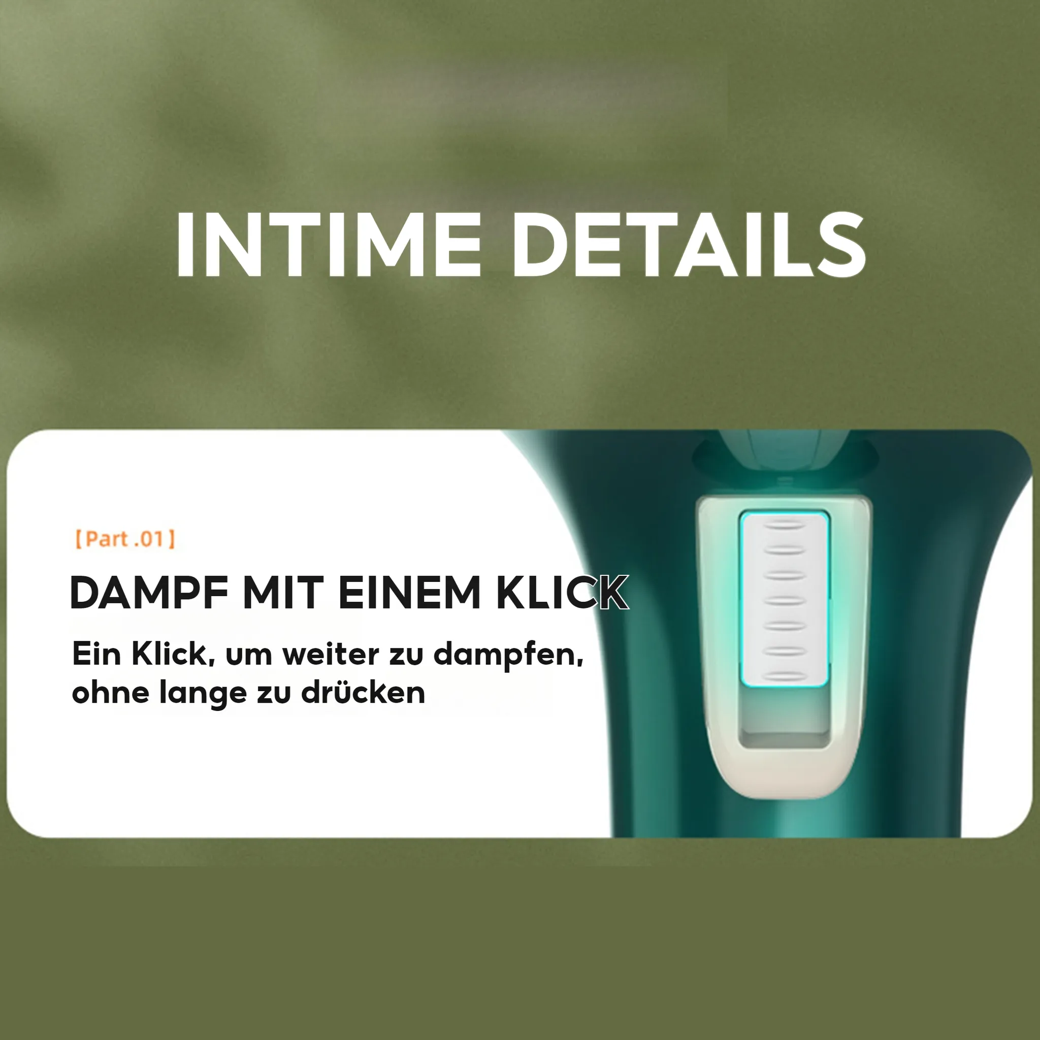 Dampf mit einem Klick: Ein Klick zum Dampfen, ohne langes Drücken.