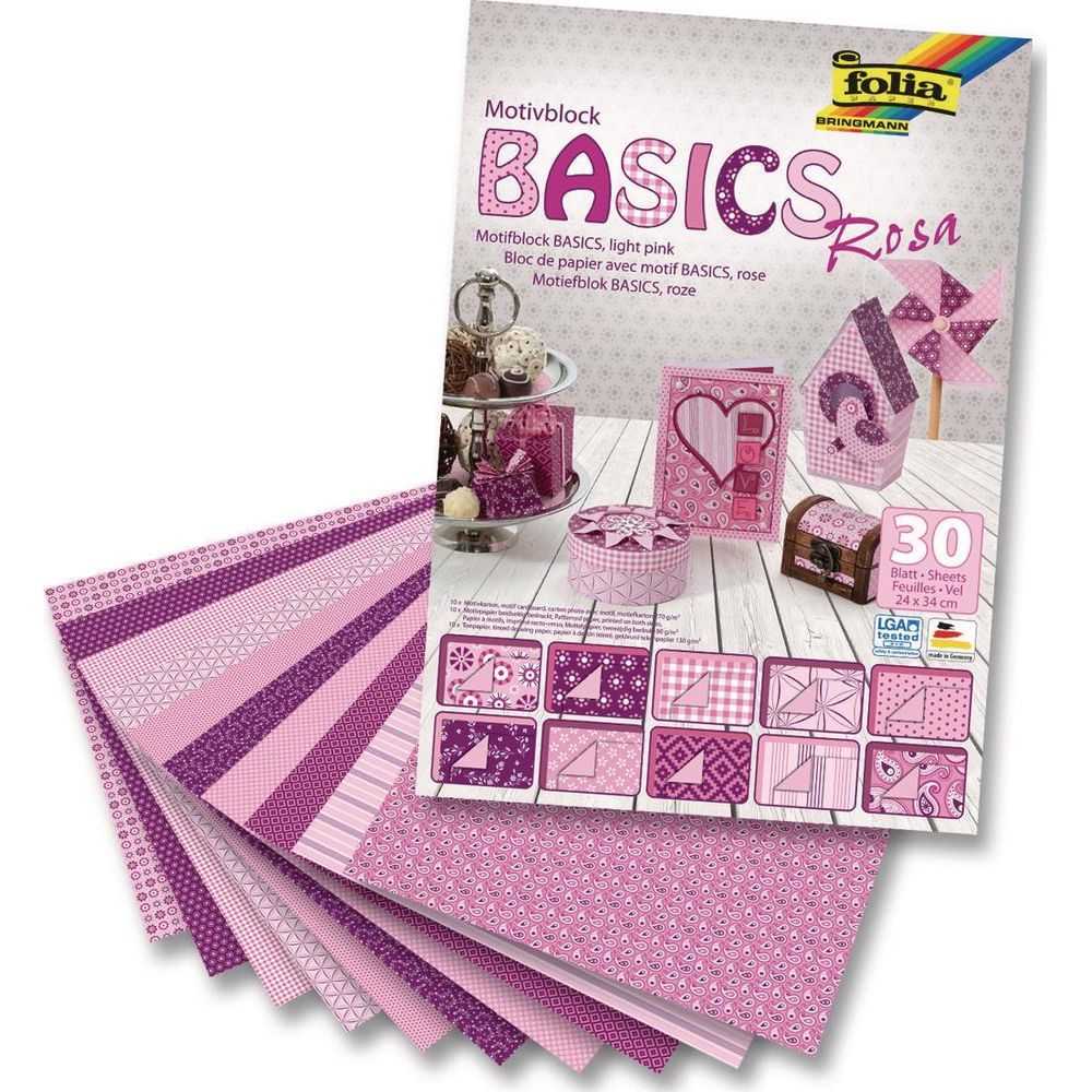 folia bloc en papier à motis Géométrie, 240 x 340 mm
