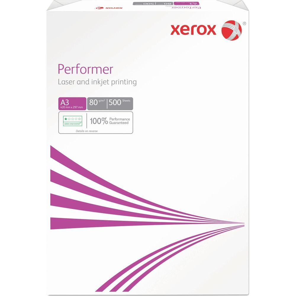 Verpackung für Xerox Performer A3 Papier, 80 g/m², 500 Blatt.