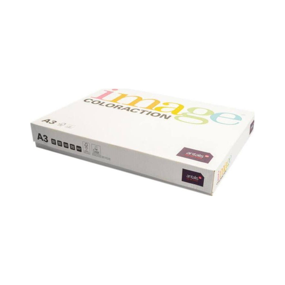 Una scatola bianca di carta A3 COLORACTION con logo 'image' e marchio 'antalis'.