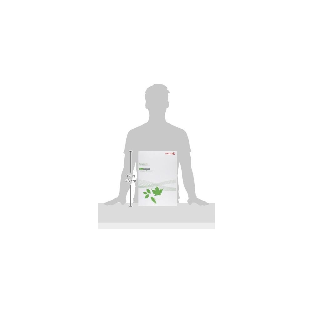 Xerox Recycling Papier 17 Zoll x 43 cm mit Blattmotiv.