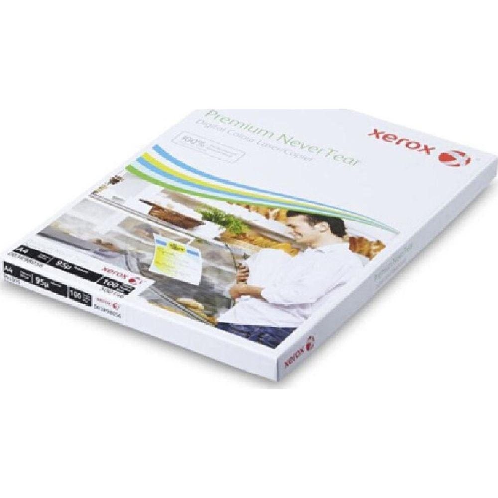 Packung Xerox Premium Never Tear Papier, A4, 95g, 100 Blatt, mit Mann.