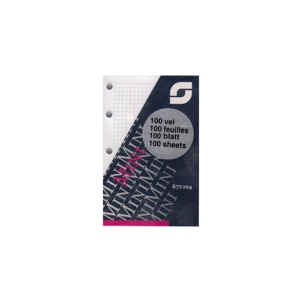 Confezione da 100 vel, 100 foglie, 100 blatt, 100 sheets, 67x104mm.