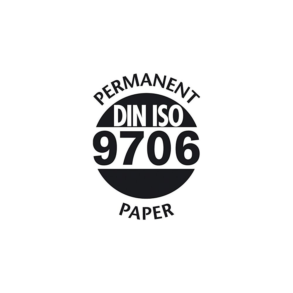 Logo mit Text: PERMANENT DIN ISO 9706 PAPER.