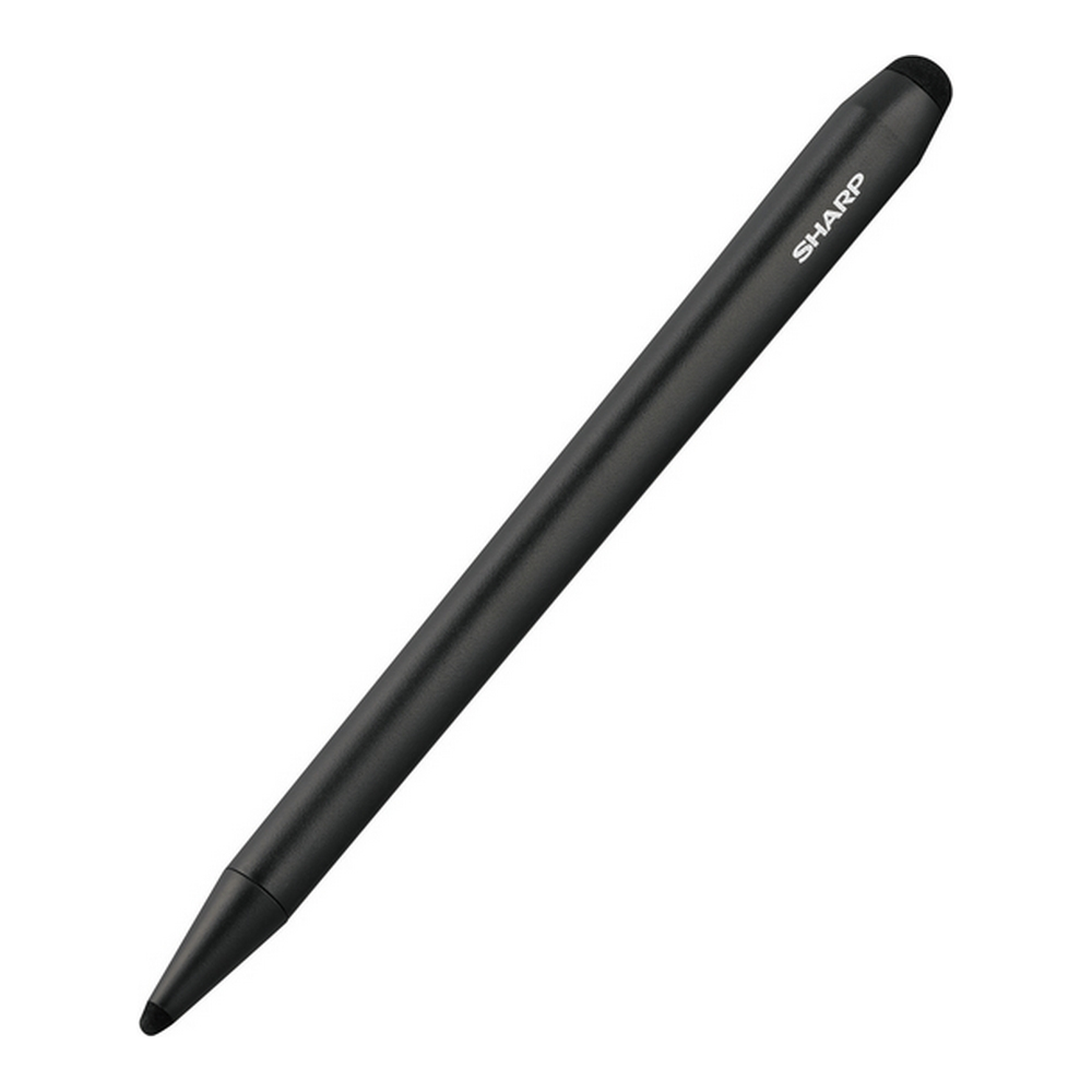 Puntina nera con logo "SHARP" su sfondo bianco.
