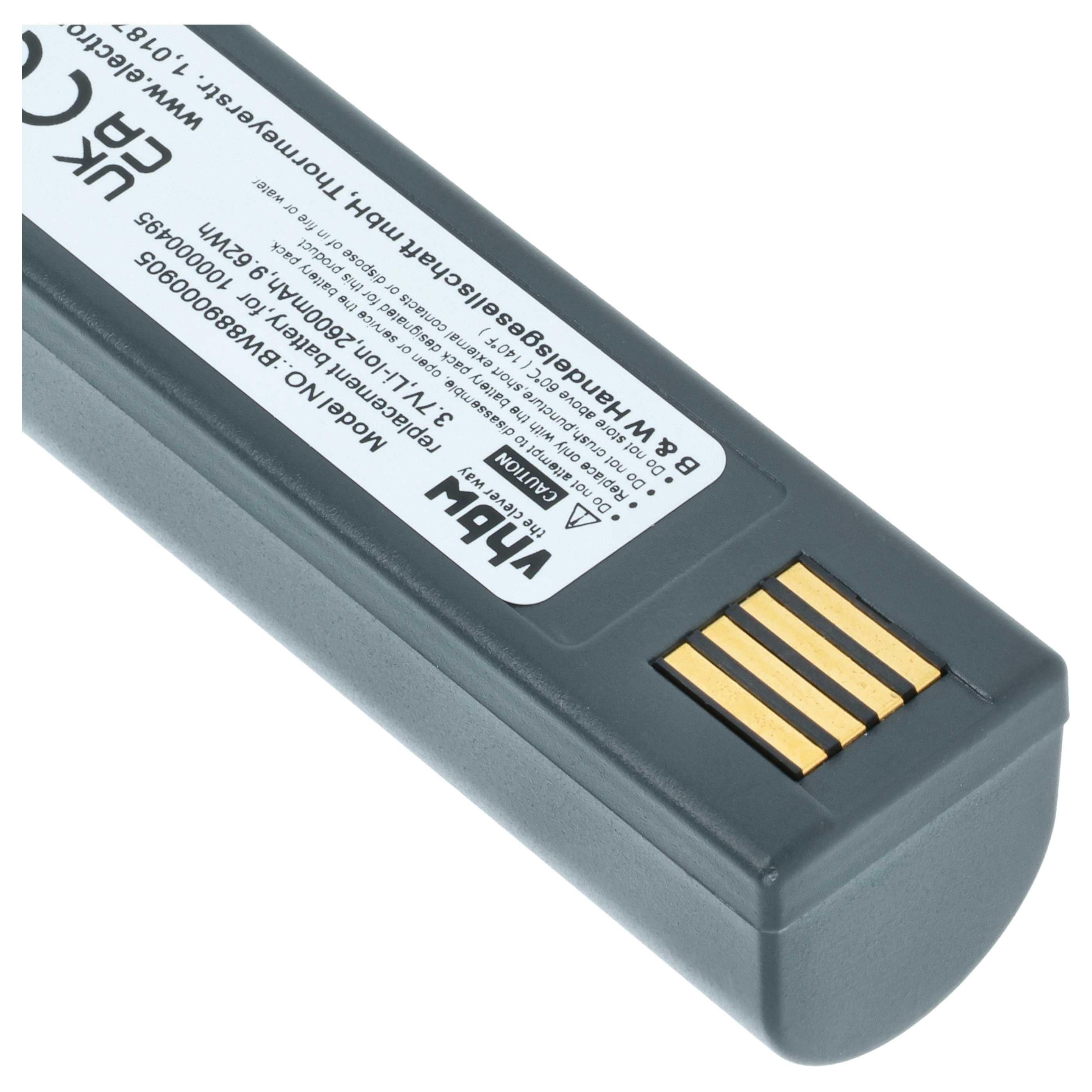 Grauer Akkupack mit goldenen Kontakten, Modellnummer BW889000905.