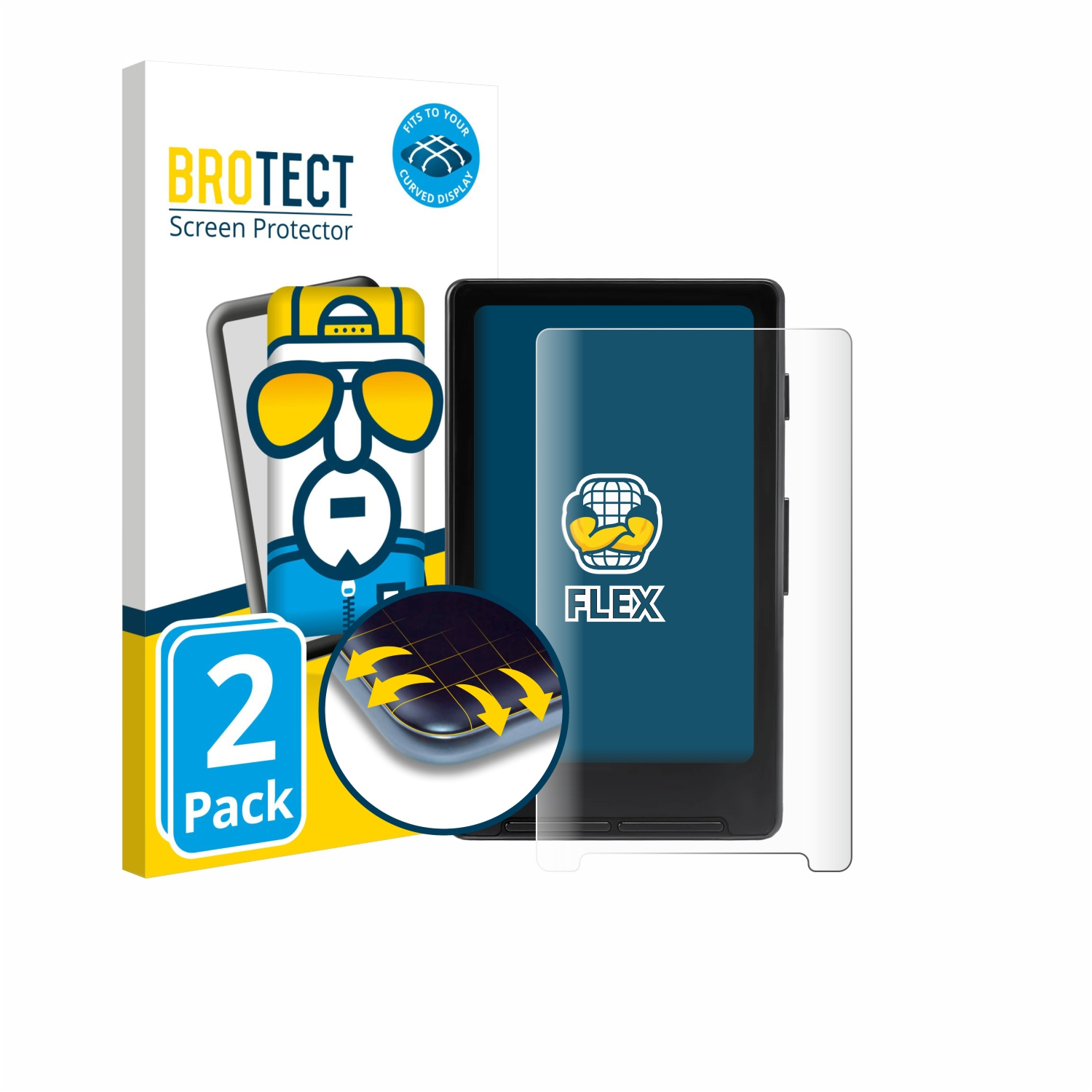 BROTECT Displayschutzfolie, 2er Pack, für gekrümmte Displays.