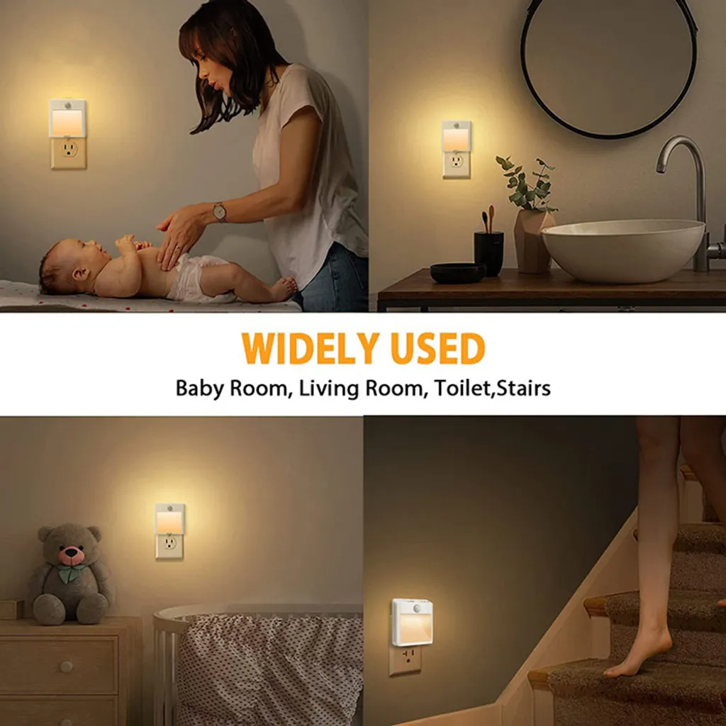 Nachtlicht in Babyzimmer, Bad, Flur und Treppe