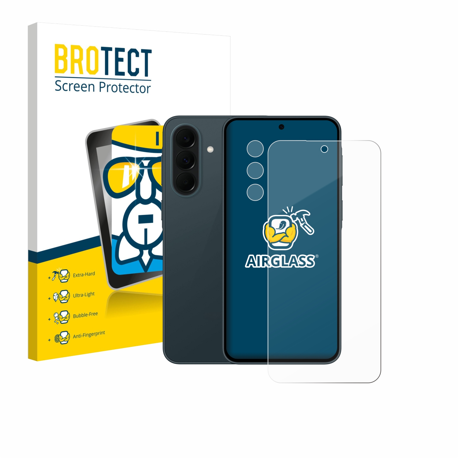 Ein Brotect Displayschutz für ein Smartphone, mit Verpackung.