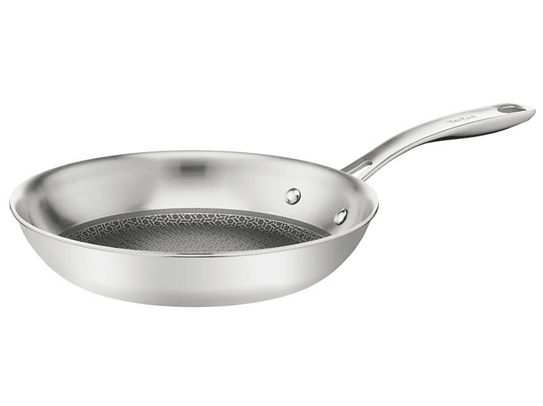 Tefal E49716 Padella Wok Eternal Mesh In Acciaio Inox - Antiaderente, Adatta A Induzione, 3 Strati