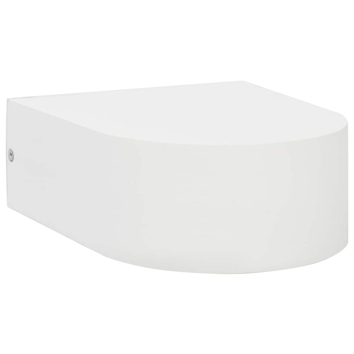 Eine weiße, geschwungene Wandleuchte im minimalistischen Design ist vor weißem Hintergrund abgebildet.