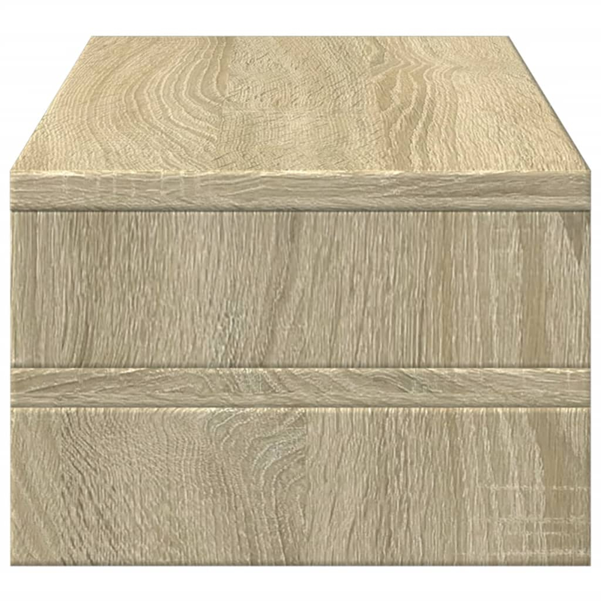Eine Holzmaserung Schublade mit zwei horizontalen Linien.