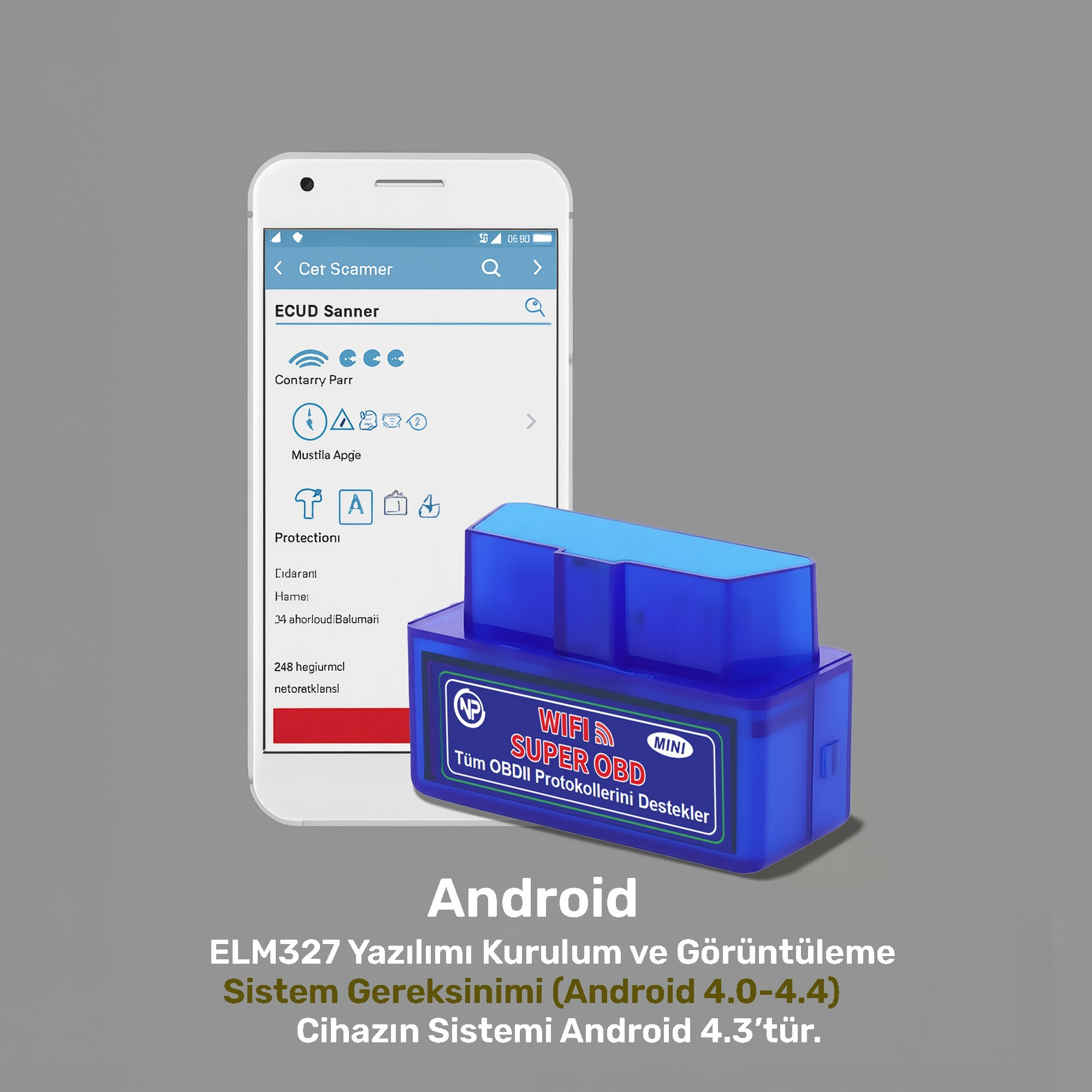 MDRTピンバッヂ 箱無し NPO NPC12 Türkçe OBDII EOBD+CAN Modlu Araç Arıza Tespit Cihazı