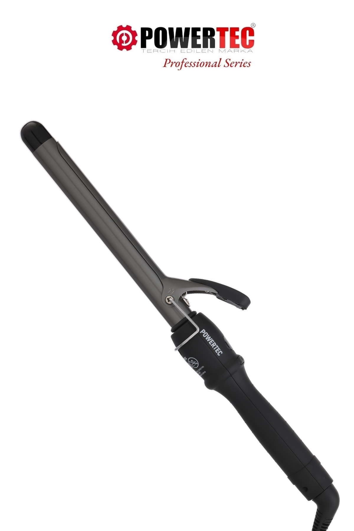 POWERTEC TR-22  22 mm Profesyonel Saç Maşası Siyah